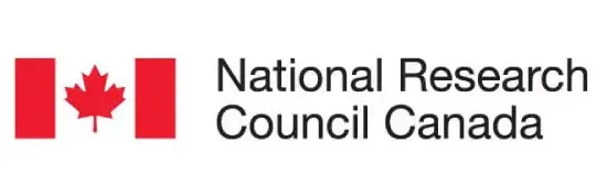 The logo features the Canadian flag and the text "National Research Council Canada" in black letters on a white background.